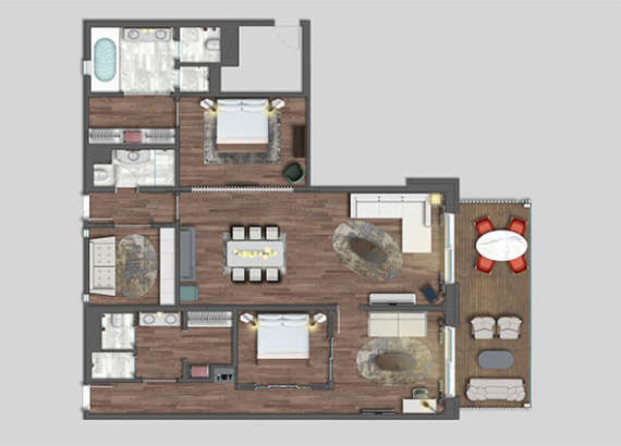 The Terrace 3-Bedroom Residence Biblos Alacati