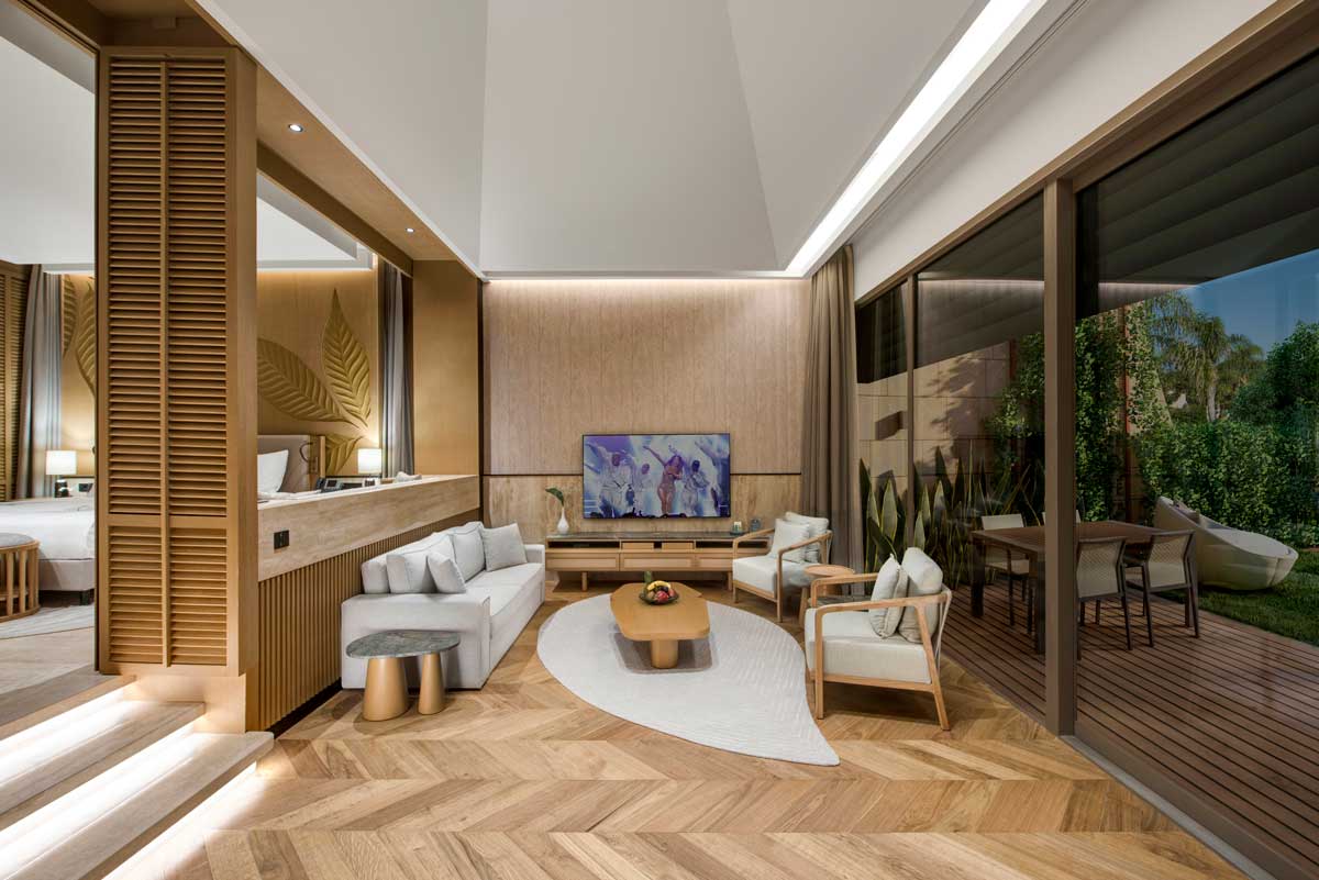 REGNUM CARYA Amber Lagoon Suite Living Room